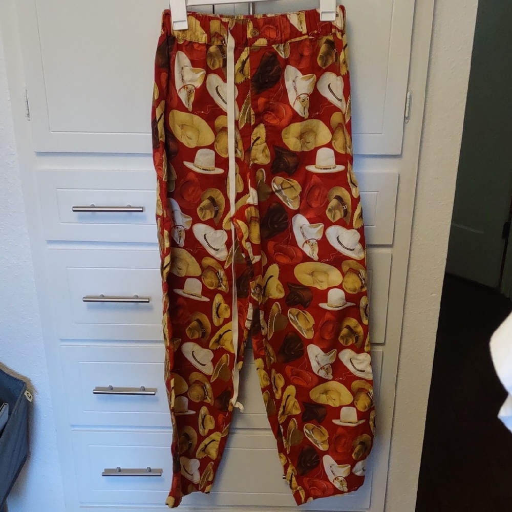 Original Cowboy Pajama Pants With Cowboy Hat Print